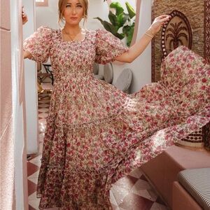 Ivy City Co STEPHANIE DRESS IN PURPLE FLORAL